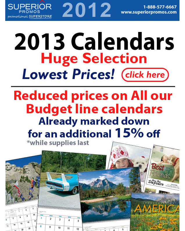Save Up to 15% on Promotional Calendars